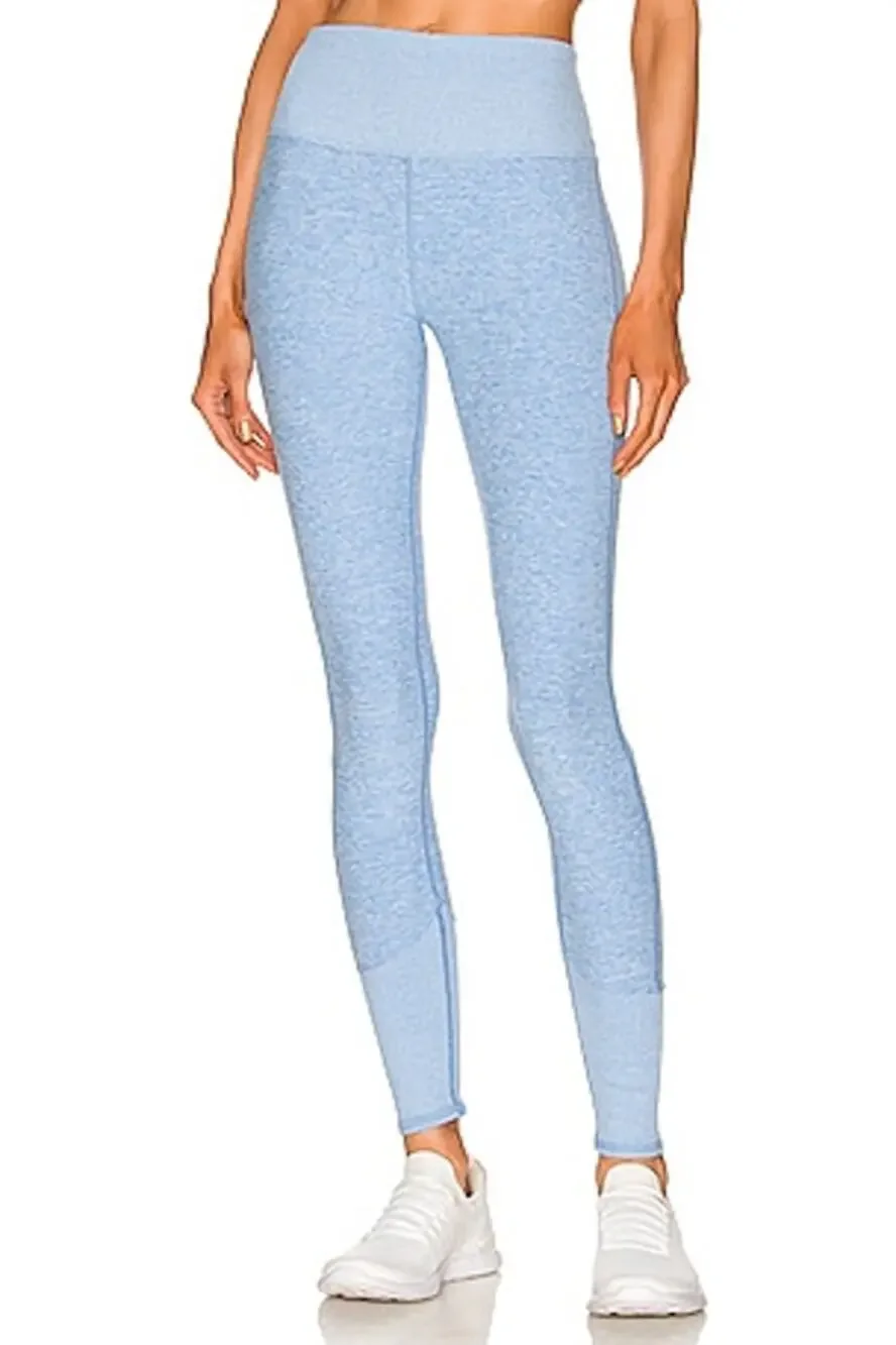 Alo Alosoft Legging Lounge High Waist Tile Blue White Heather Medium Cozy Soft